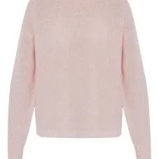 Вязаный свитер с круглым вырезом