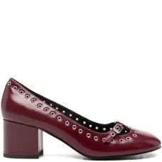 Туфли на блочном каблуке с люверсами Туфли на блочном каблуке с люверсами