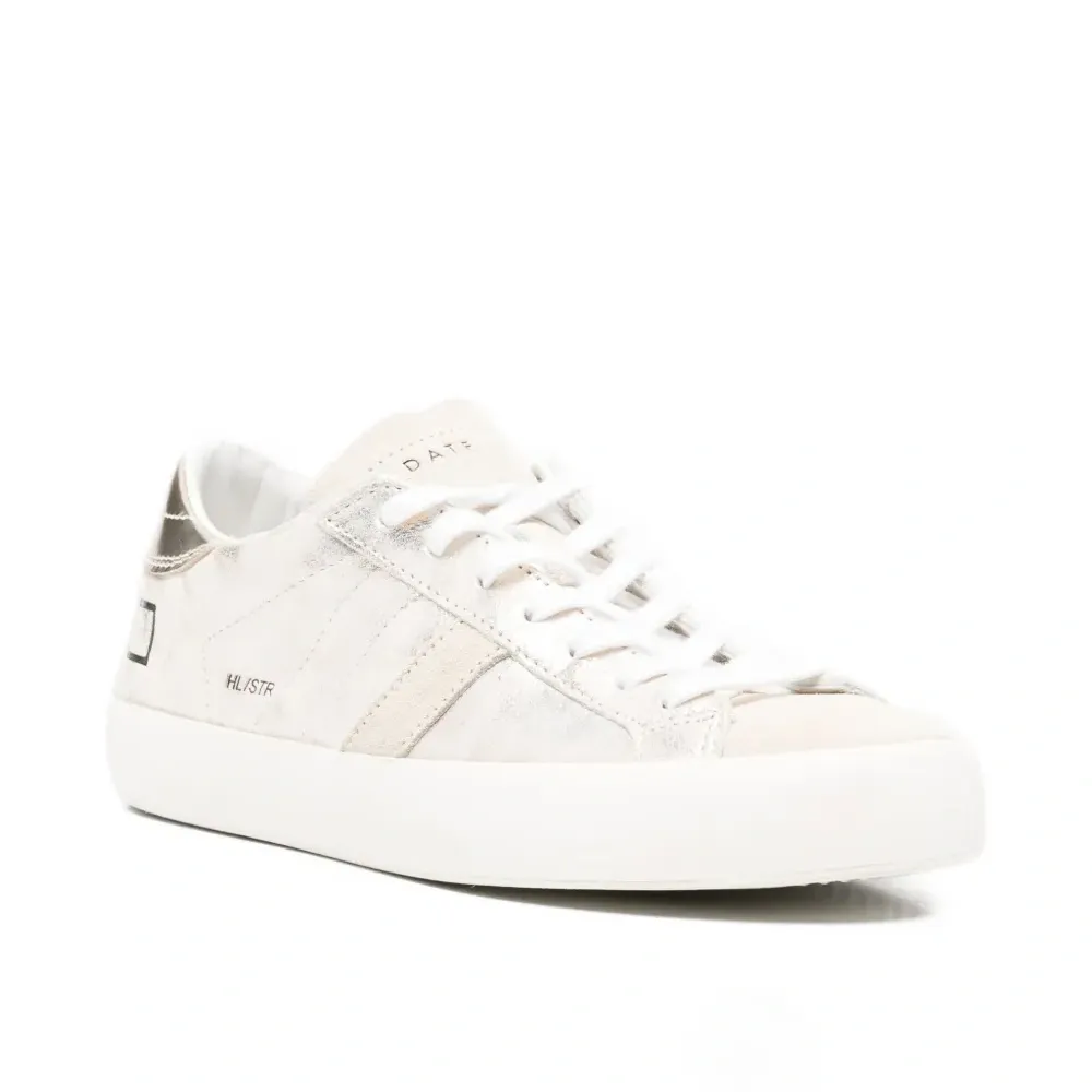 Кожаные кроссовки с металлическим эффектом