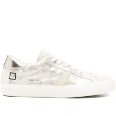 Кожаные кроссовки с металлическим эффектом