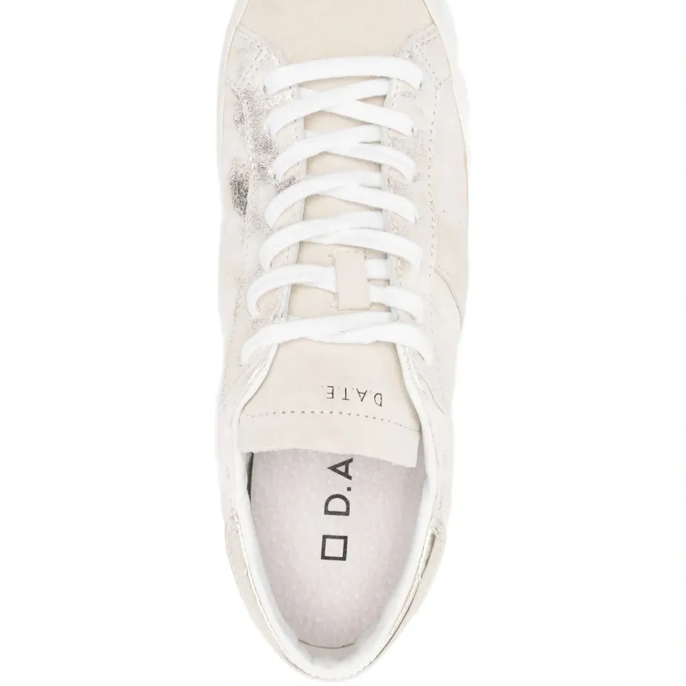 Кожаные кроссовки с металлическим эффектом