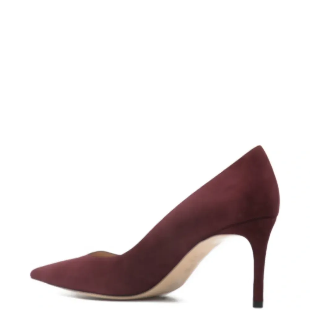 Замшевые туфли-лодочки с острым носком