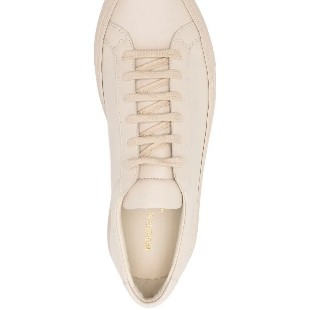 Кожаные кеды на шнуровке