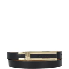 Ремень с декоративной пряжкой-логотипом Ремень с декоративной пряжкой-логотипом