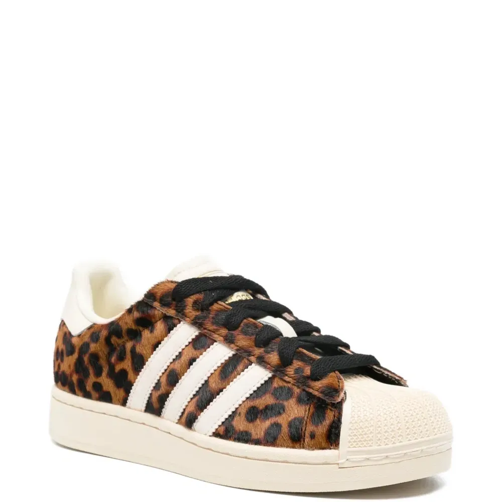 Кроссовки Superstar с леопардовым принтом
