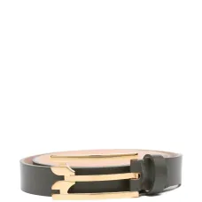 Кожаный ремень с пряжкой с логотипом