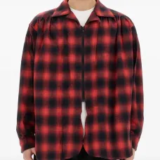 Клетчатая рубашка на молнии