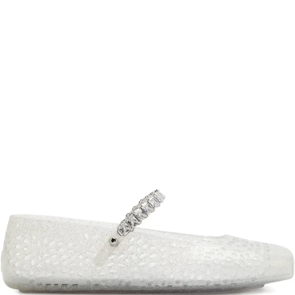 Балетки, украшенные кристаллами