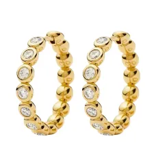 Серьги-кольца с бисером