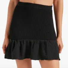 Юбка мини с баской