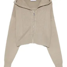 Кардиган в рубчик с капюшоном