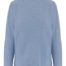 Вязаный свитер с круглым вырезом