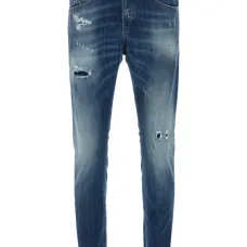 Джинсы с эффектом потертости