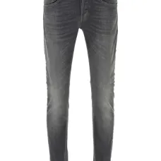 Джинсы из хлопка с подворотами