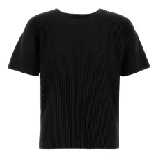 Плиссированная футболка с короткими рукавами