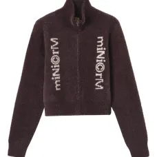 Куртка с высоким воротником и застежкой-молнией спереди Куртка с высоким воротником и застежкой-молнией спереди