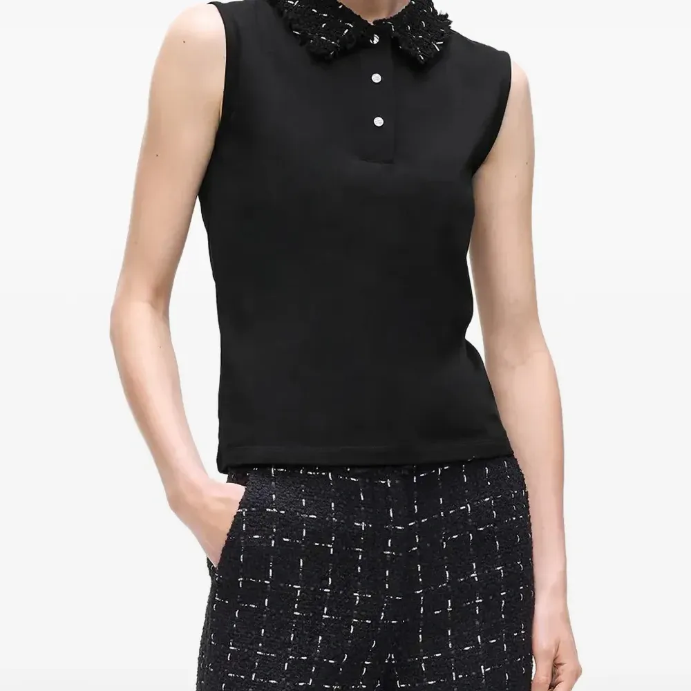 Рубашка поло из ткани букле