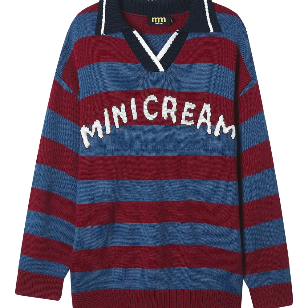 Поло-свитер в полоску