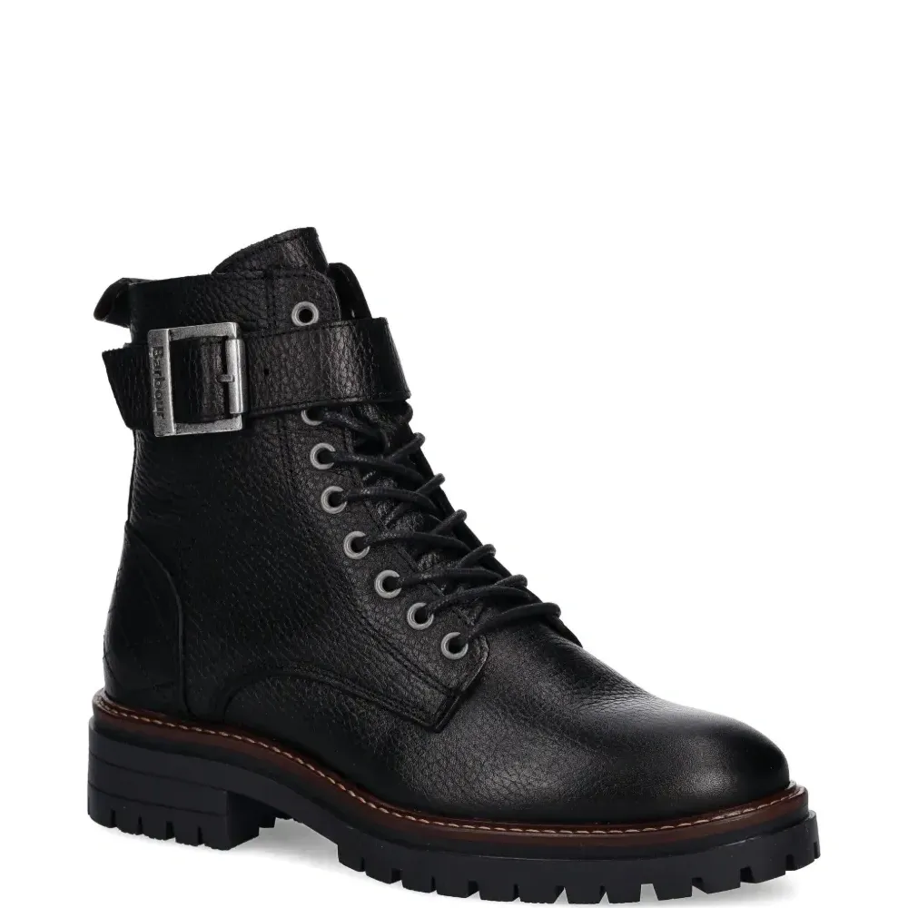 Ботинки на шнуровке с пряжками