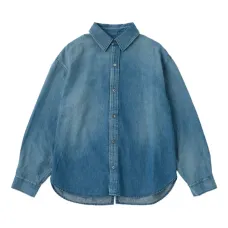 Джинсовая рубашка на пуговицах Джинсовая рубашка на пуговицах