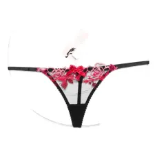 Кальпсо стринги с цветочной вышивкой