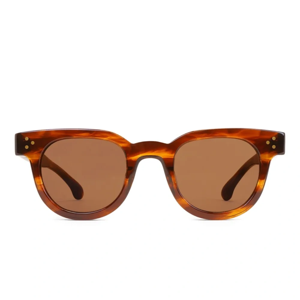 Солнцезащитные очки в круглой оправе черепаховой расцветки