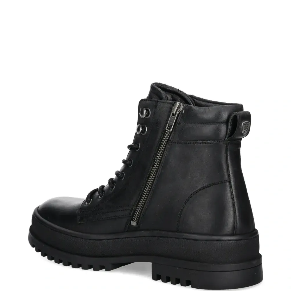 Ботинки на шнуровке с боковой молнией