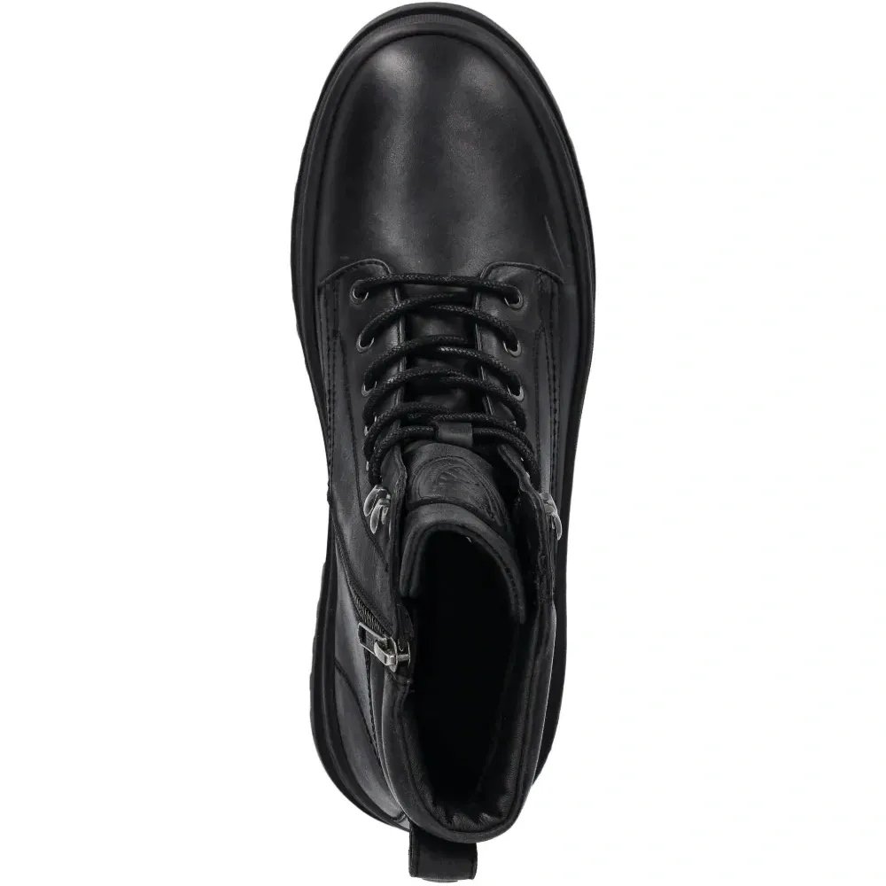 Ботинки на шнуровке с боковой молнией