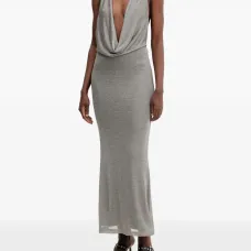 Макси-платье на шее-халтер Макси-платье на шее-халтер