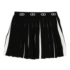 Плиссированная юбка с поясом с логотипом