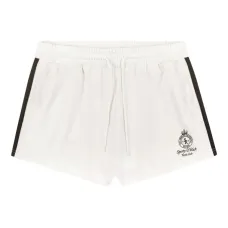 Шорты с вышитым логотипом и боковыми лампасами