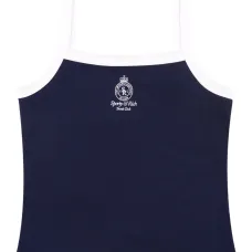 Топ в рубчик с контрастной отделкой