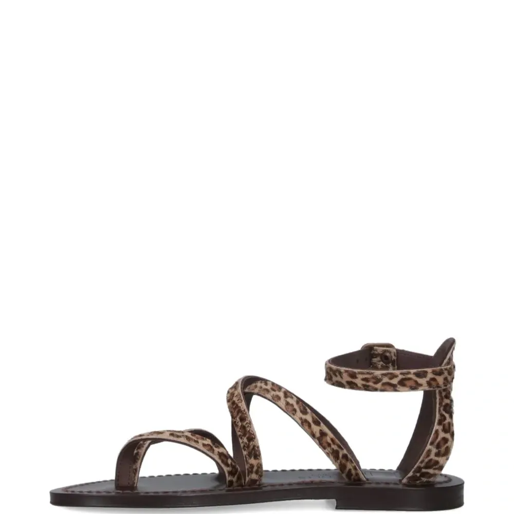 Сандалии с леопардовым принтом