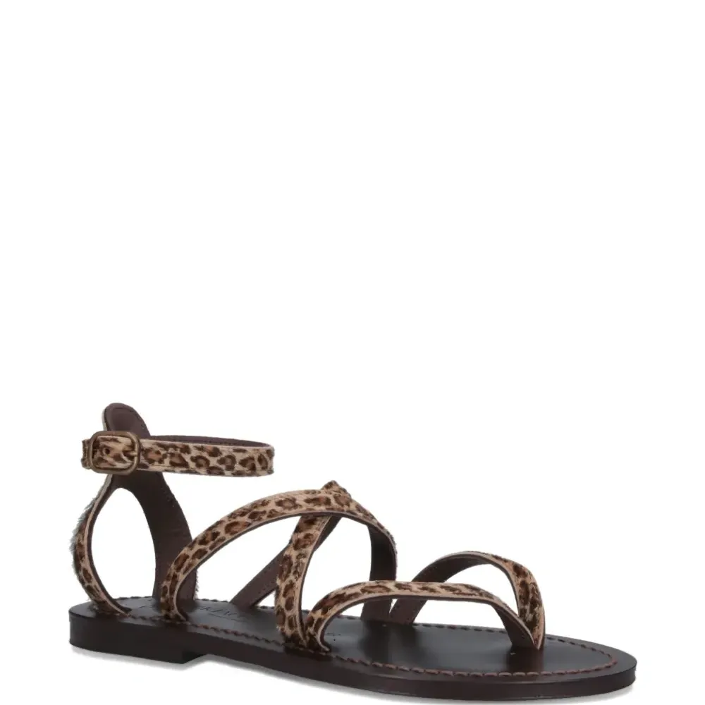 Сандалии с леопардовым принтом