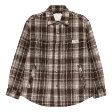 Рубашка в клетку с накладными карманами