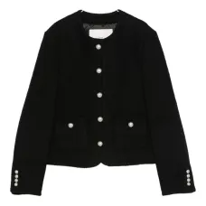 Жакет с карманами и жемчужными пуговицами