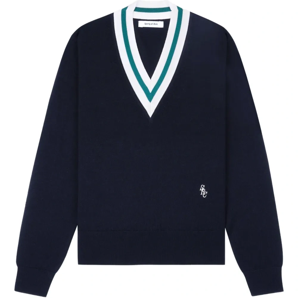 Свитер с V-образным вырезом и логотипом