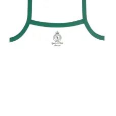 Рифленый топ с зелёной отделкой