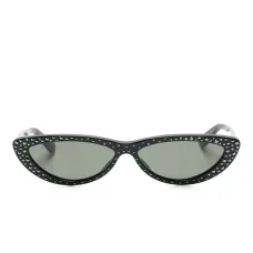 Солнцезащитные очки "кошачий глаз" с кристаллами