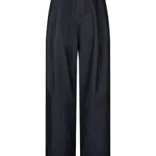 Брюки из джинсовой ткани со складками Брюки из джинсовой ткани со складками