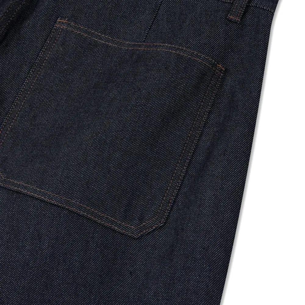 Брюки из джинсовой ткани со складками