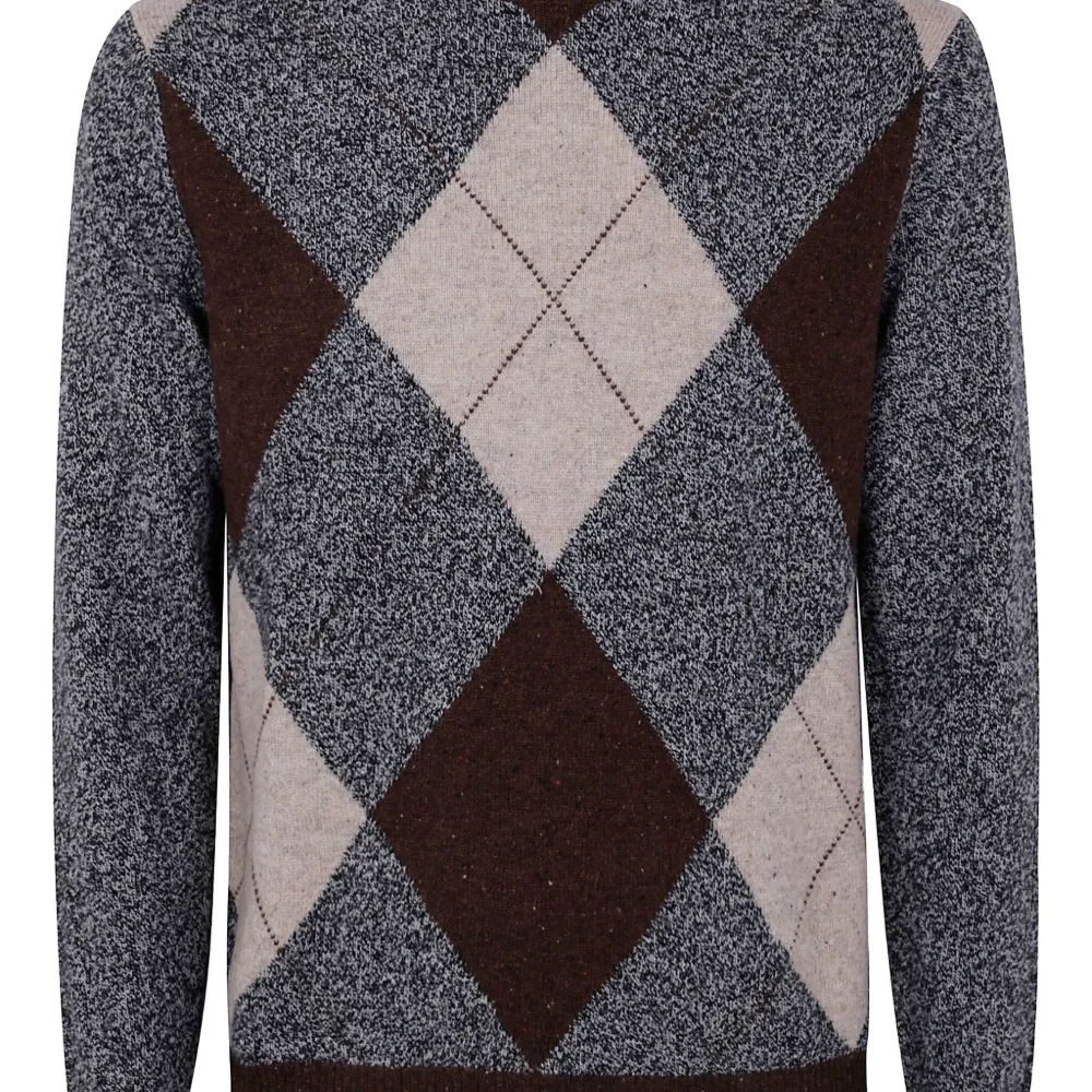 Шерстяной свитер с узором "аргайл"