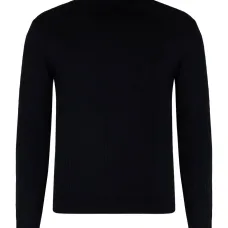 Свитер в рубчик с высоким воротником