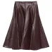 Плиссированная юбка миди из кожи