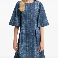 Мини-платье с расклешёнными рукавами