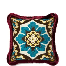 Подушка с узором и бахромой (50 x 50 см) Подушка с узором и бахромой (50 x 50 см)