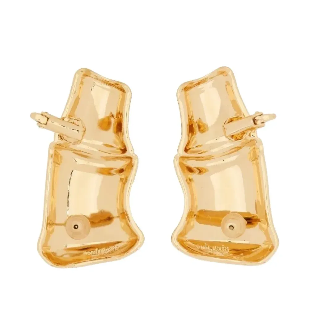 Серьги из шлифованной латуни