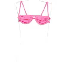 Бикини-топ с плетёной отделкой