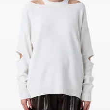 Свитшот с вырезами и круглым вырезом горловины Свитшот с вырезами и круглым вырезом горловины