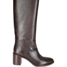 Кожаные ботильоны на устойчивом каблуке